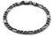 Herren Armband Aus Oxidiertem 925 Silber Mit Karabinerverschluss 23 Cm