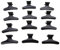 Demiawaking 12pcs Fermagli per Capelli Mollette a Farfalla per Capelli Styling per Parrucchiera da Salone