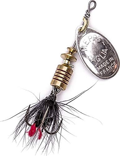 Cuiller Tournante A Palette Ovale - Mepps Aglia Mouche N°1-3,5G - Argent Mouche Noire