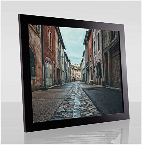 Orion Deluxe Bilderrahmen Posterrahmen 60x80 cm Farbe und Verglasung wählbar Schwarz matt 80x60 cm mit weisser Rückwand und klarem Kunstglas 1 mm