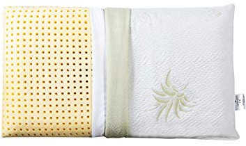 EVERGREENWEB Angebot! 1 Kissen 40x80 Hoch 9 cm 100% Memory Foam, Doppelbezug aus Aloe Vera und Baumwolle, herausnehmbar, für Halswirbelsäulenschmerzen mit medizinischem Gerät