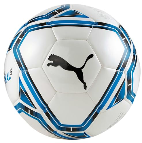 PUMA 83309 Unisex – Erwachsene teamFINAL 21.5 Hybrid Ball Fußball, White-Electric Blue Lemonade-Peacoat, 3