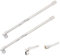 Nuzamas Lot de 2 barres télescopiques pour paroi de douche de 600mm à 800mm, verre au mur 25mm compatible avec verre de 8mm à 12mm bras de support en acier inoxydable paroi de douche à l'italienne