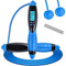 Springseil, Wastou Digitales Springseil mit Zähler, Gewichtetes Hüpfseil für Fitness, Seilspringen für Erwachsene, Kinder (Blau)