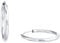 Amor Creolen 925 Sterling Silber Damen Ohrschmuck, 2 cm, Silber, Kommt in Schmuck Geschenk Box, 9205103