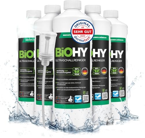 BiOHY Ultraschallreiniger Konzentrat Ultraschallbad Brille (6 x 1 Liter)