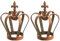 Novaliv Sparset 2X Dekokrone rost I 21x27 I Metallkrone Gartenkrone Dekokrone Gartenstecker rost Gartendeko Vintage