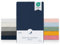 Laleni 2er Set Frottee Spannbettlaken 38x77cm - Oeko-TEX Zertifiziertes Stubenwagen Bezug Set, Faltenfreie Spannbetttücher für Kinderbett, Babybett und Moses Körbchen, Dark Ocean Blue - Blau