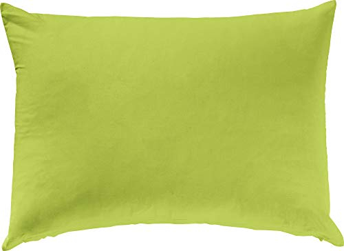 Erwin Müller Zusatz-Kissenbezug, Kissenhülle Renforcé Würzburg, Uni apfelgrün Größe 50x70 cm - strapazierfähig und temperaturausgleichend, mit Reißverschluss