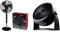 Honeywell Ventilador de pedestal giratorio Modern QuietSet (silencioso) con tecnología de reducción de ruido - HSF600BE y HT-900E Ventilador turbo potente y silencioso
