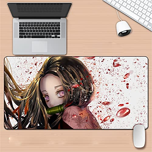 Großes Kimetsu no Yaiba Gaming Mauspad | XXL Manga Tischauflage 90x40cm | Motiv: Demon Slayer