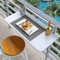 AOKEBR Outdoor Klappbar Balkontisch,Marmor-Balkontisch zum Aufhängen,Balkon-Klapp-Hängegeländer-Tisch,Verstellbare Wand-Beistelltische Für Terrasse,Hängetisch Gartentisch Klapptisch