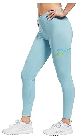 Reebok Damen Workout Ready Camo Leggings, Hunter Green, XS