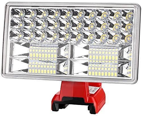 YEX-BUR LED-Taschenlampe 30W 3300 Lumen, Superhelle Hand-Taschenlampe Angetrieben von Milwaukee 18V M18 Lithium-Ionen-Batterien Tragbare Campinglaterne im Freien Suchscheinwerfer