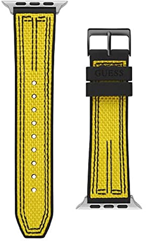 Correa tejida amarilla y negra de 42-45 mm para Apple Watch, Negro/plomizo, talla única, Moderno