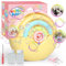 Bubble Machine,Light Up Silent Design Bubble Machine for Kids,Automatic Bubble Maker for 2000+ Bubbles Per Minute,Bubble Blower Toy with 2 Bubble Solution/Lanyard for Games/Weddings/Parties