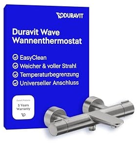Duravit WA5220000070 Wave Robinet de baignoire en acier inoxydable brossé