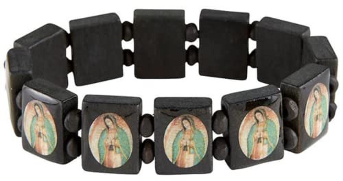 Needzo Our Lady Guadalupe Unisex-Holzarmband, Schutzpatron von Mexiko, Einheitsgröße, Holz, kein Edelstein