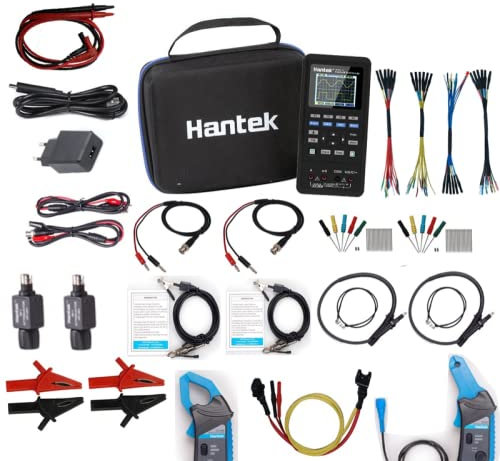 Hantek 2D82Auto kit I/II/III Digital Car Handheld Oscilloscope 4 In 1 + Multimeter 80MHz Signal Source Automotive Diagnostic 250MSa/S Portable