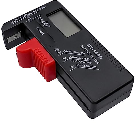 Mesee Testeur de Piles Numérique Universel pour Piles Bouton AAA AA C D 9V 1.5V Testeur de Tension Batterie Détecteur Capacité Pile Vérificateur Testeur de Batterie Numérique Domestique