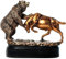 MEPERPER Stier und Bär Statue, Wall Street Bull Statue, Stock Broker Geschenke, Bulls and Bears Statue