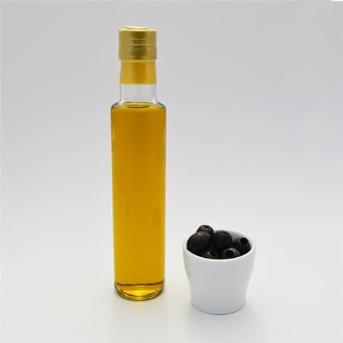 Espirito Rebelde 20 Bouteilles en Verre 250ml avec Bouchon a Vis Noir avec Bec Verseur | Huile d'Olive, Vinaigre, Alcool, Sauces | Huilier