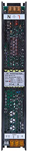 DEWIN Dimmbares Netzteil, 150 W Dimm-Netzteil, Gehäuse aus Aluminiumlegierung, Unterstützt SCR 0–10 V, PWM-DALI-Steuerung(12V 12.5A)