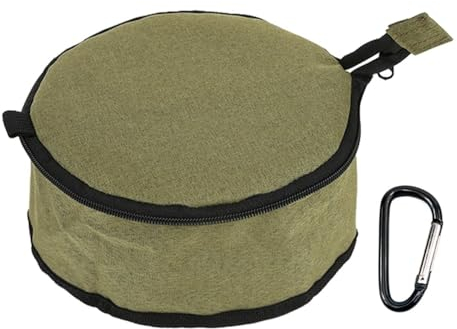 Cuenco plegable para perro, 1.5 L con cremallera para mascotas, plato sin derrames con clip de mosquetón para mascotas al aire libre, caminar, correr, montañismo, camping