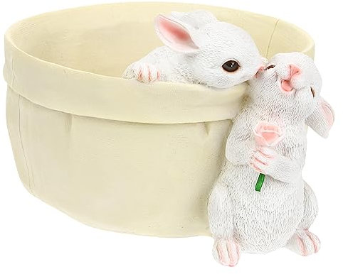 BESPORTBLE Maceta De Resina para Suculentas y Flores Adornos De Conejito Diseño Moderno