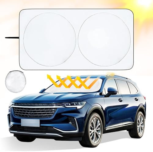 Parasol para Coche Delantero, Parasol Delantero Plegable, Sombrilla Resistir a Los Rayos UV, Parasol para Parabrisas de Coche Plegable Tamaño Universal (150x70 cm)
