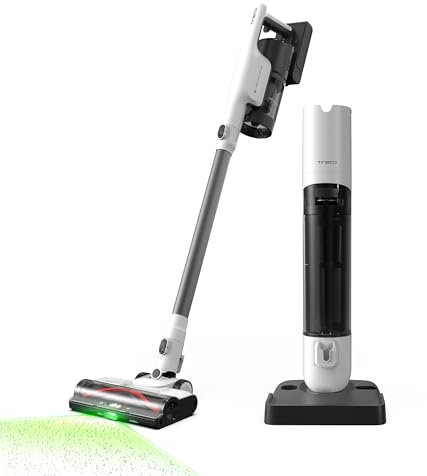 Tineco PURE ONE Station 5 Plus Aspirapolvere Senza Fili con Base di Raccolta Automatica da 2,5L, Pulizia Automatica Completa, Potenza di Aspirazione da 175W, Adatto per Pavimenti Duri e Moquette.