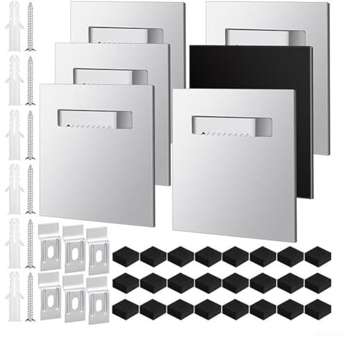 6-piece Self-adh esive Hanger Hook, Hanging Plate Kit Suitable For Mirrors And Hanging Art, Glass, Aluminum