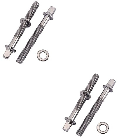 BESTonZON 4pcs Stainless Steel Drum Mounting Screws Lug Locks Tension Rod Washers for Drums