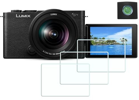 HUIPUXIANG Displayschutzfolie für Panasonic LUMIX S9 DC-S9 Kamera (für Zubehör) mit Blitzschuh-Abdeckung, 0,3 mm High-Definition, 9H Härte, optisches LCD-Premium-Glas, Schutzabdeckung [3+1 Pack]