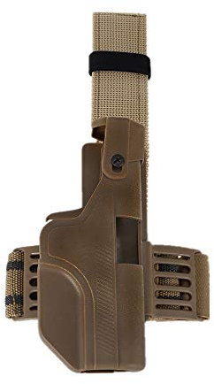 ANSNOW Taktisches Auto-Loading-Holster Level 3 Drop Lock Bein-Oberschenkel-Pistolenholster Für G17 19 23/Sand/Kostenlos Größe