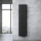 doporro Radiateur pour Chauffage Central 180x46cm Radiateur à Eau Chaude Panneau Monocouche Design Vertical Noir-Gris