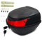 Bauletto per tour in moto Bauletto per scooter Bauletto per bagagliaio Custodia in plastica con serratura con accessori di montaggio e montaggio universale con serratura per bagaglio per casco black