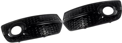 Kacepar Frontstoßstange Nebelscheinwerfer Abdeckung Unterer Kühlergrill Set, Paar Nebelscheinwerfer Grill Kühlergrill Abdeckung Trim Kompatibel mit Audi Q5 Standard Stoßstange, Glänzend Schwarz