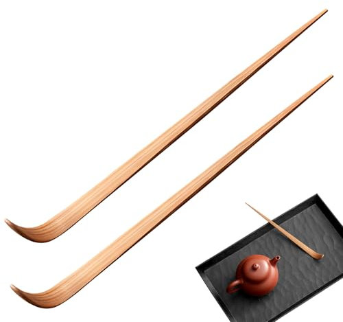 EUYKQNOI 2 Pieza Cuchara de té Matcha de bambú Herramientas Cuchara Teaware Tea Ceremony Utensilios Accesorios Nice and Attractive,cuchara te matcha 1 gramo18 cm