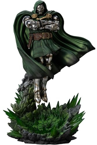 Iron Studios Sammelstatue, Kunstmaßstab, Maßstab 1/10, Doctor Doom Infinity Gauntlet Diorama, Polystone, mehrfarbig, 30,5 cm, 30,6 cm