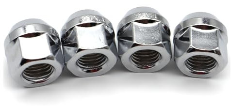 PGVXEM 4X Bulloni for Ruote Auto, Dadi esagonali M12x1,5 19 mm, compatibili con C-Max, Cougar, Ecosport, Focus, Fiesta, Connect, Street, KA