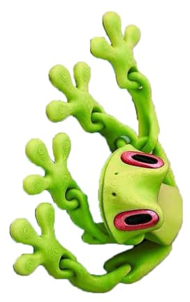 KXWDKJ 3D Animals 3D Printed Things Magnetic Frog Refrigerator Magnet for Home Office Executive Desk Decoration (21cm/8in,Green Gold)