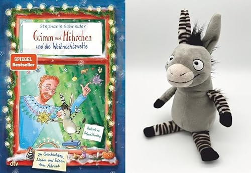 Grimm und Möhrchen-Set: Weihnachtsbuch + Kuscheltier + 1 exklusives Postkartenset