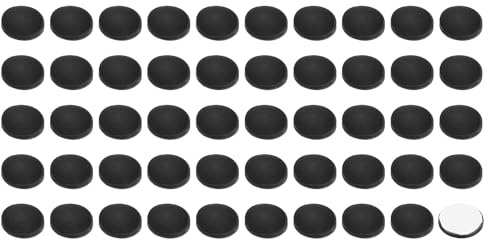 PATIKIL 0.27 x 0.06 Inch Silicone Speaker Isolation Pads, 100 Pcs Hemisphere Bumpers Isolation Feet Non-Skid Adhesive Speaker Pads for Turntable Subwoofer Record Player, Black