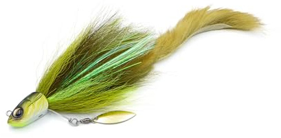 BIM Tackle Crazy Rabbit Junior Bucktail Jig 22g Naturhaar Spinnblatt Hecht Zander Wels Barsch Raubfischköder Süßwasserangeln