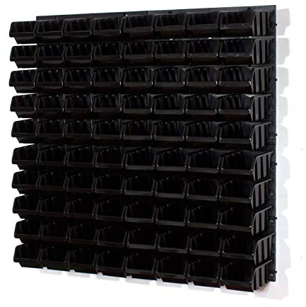 Wandregal Lagerregal Werkzeugwand Stapelboxen Wandplatten schwarz POP Serie Gr.2