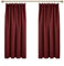 Deconovo Vorhang Verdunkelungsvorhang Kräuselband Dicke Gardinen Blickdicht Vorhang Blickdicht Vorhang, 138x168 cm(HöhexBreite), Rot, 2er Set