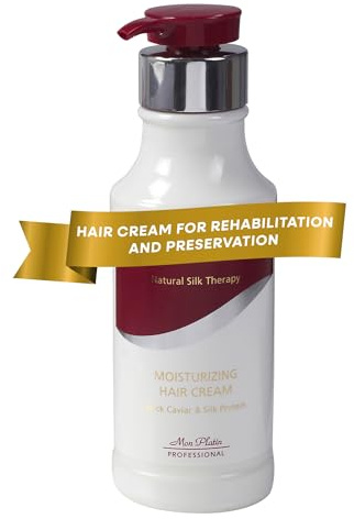 Black Caviar Hair Cream, Luxurious Nourishing Styling Cream for Smooth & Shiny Hair, Ultimate Hair Care, Hair Styling Cream with Silk Protein & Antioxidant Herbal Essences 400ml