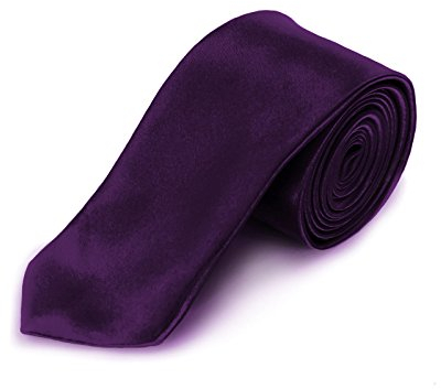 Oblique Unique schmale Krawatte, Farbe wählbar (Dunkel Lila)