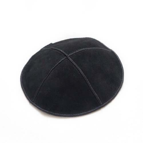 Schwarze Ledermütze Kippah Yarmulke Kippa Israel Tribal jüdische Mütze Abdeckkappe